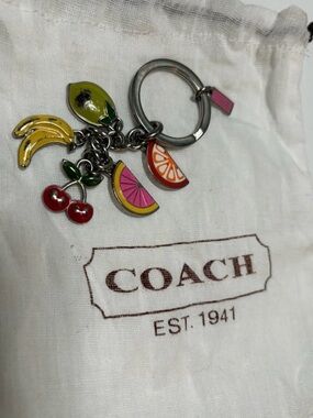 COACH Vintage Fruit Charm Key Ring - Multicolor Enamel